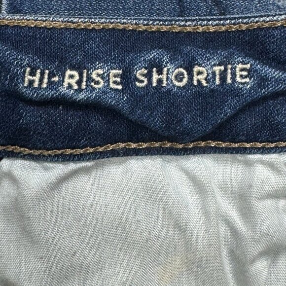 American Eagle High Rise Distressed Denim Shortie Cutoff Shorts Women’s 6 - Picture 12 of 13